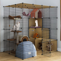  Cat cage Villa Large free space Large cat house Household indoor large three-story cat cat house with toilet