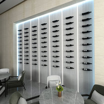 Bar European wall-mounted wrought iron wine rack Wine rack creative simple wine rack Red wine rack Red wine bottle rack Household