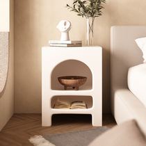 Bedroom bedside table simple modern small bedside cabinet white cabinet storage locker Nordic arched shelf