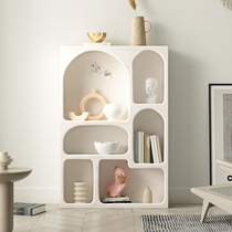 Living room rack floor display cabinet white product display cabinet French bookcase small arched cabinet cave cabinet