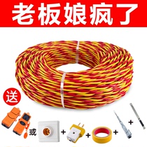 Cow tendon wire transparent flower wire waterproof and antifreeze electric vehicle charging cord twisted pair 2-core wire home Outdoor