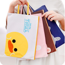 A4 file bag primary school students with transparent large-capacity portable canvas bag simple hipster test paper clip cute cartoon children hand carrying remedial bag pregnancy check birth inspection data file storage bag stationery