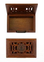 Sichuan University Wood Penbrush Card Box Office gift Sichuan Dawen Creation Souvenirs Gift