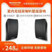 Newmine Newman Wireless Wall-mounted Audio Indoor Meeting Room Commercial Subbass Bluetooth Dual Speaker High Sound Surround Speaker