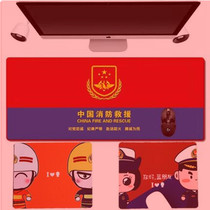 Fire backstop Reformed Flame Blue Office Desk Pad Pvc Mouse Pad Lock Edge Oversized Rubber Pad Rescue Direct