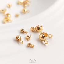 14K gold package color buckle bean buckle double ear bilateral buckle closing shell buckle diy bracelet necklace bead chain accessories