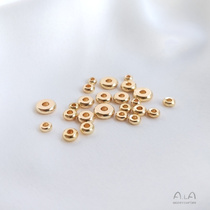U. S. Imported 14K gold gold beads spacer beads flat pieces loose beads diy bracelet beads handmade jewelry accessories