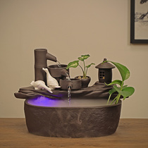 Ceramic creative Japanese-style water fountain tank tank is rising and moving to the opening gift home decoration