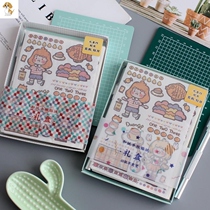 Handbill Sticker Suit Sent Hand Ledger Knife Small Hemp Potato Hand Ledger stickers wood lining and paper suit Self-adhesive cute