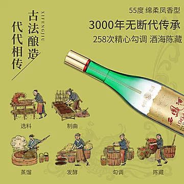 西凤酒绿瓶1964珍藏版500ml*2瓶[30元优惠券]-寻折猪