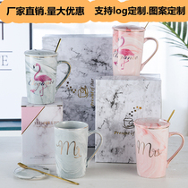 Creative marble-washed ceramic mouthwash cup brush toothbrush cup couple toothbrush cup bathroom wash suit