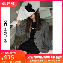 BANANA CICI2020 Winter new cut cashew design senses wool suit wool suit jacket woman