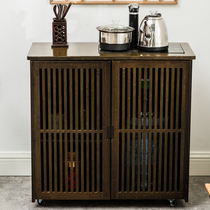 New Chinese tea water cabinet Lower water bucket light lavish minimalist office Living room Mobile Several containing tea side cabinet Tea water table