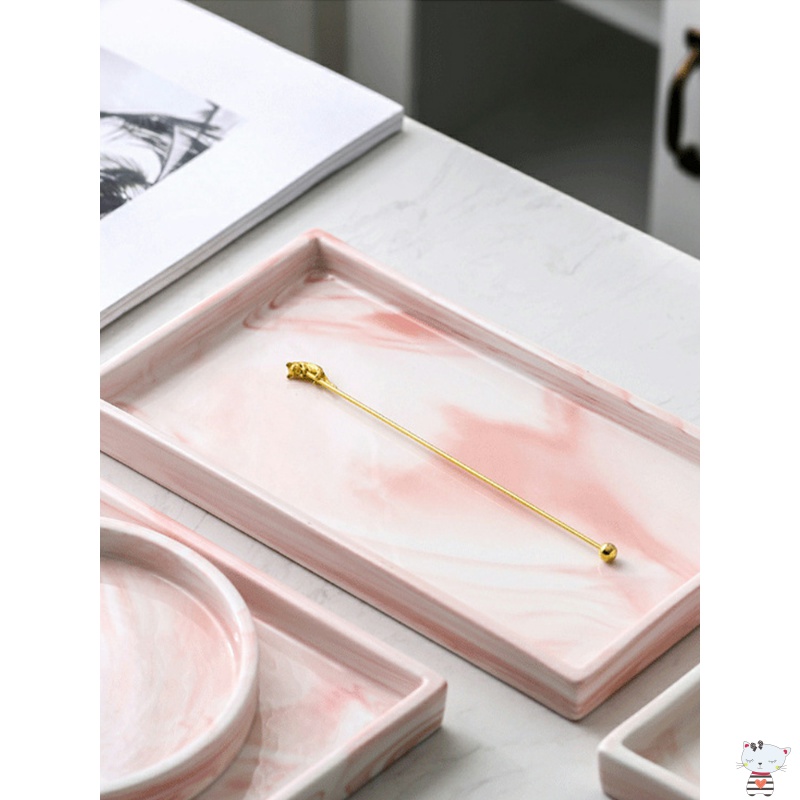 As marble tray was Nordic ins put cup dish of household ceramic sink jewelry is a rectangle