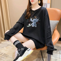 Pregnant women Autumn Fashion 2022 New weavewear Korean version Fashion easing 200 catgestation Late foreign air long sleeve blouses