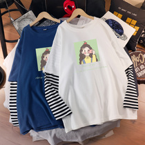 Pregnant Woman Autumn Fitted Clothes Fashion style Long sleeves pregnant woman T-shirt Early autumn relaxed Han version Autumn Winter outside wearing damp and spicy mother