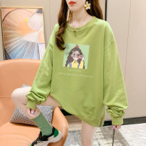 Gestational Maternity Clothing Sweatshirt Spring Autumn Season Thin Loose Korean version Tide Spicy Moms Long Sleeve Veil Fashion Gestation Late Coat