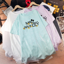 Pregnancy Woman Dress Summer Clothing Short Sleeve T-shirt Woman Plus Fat Increase Code Fat Mm Loose Cover Belted Foreign Air Fashion jacket 200 catty