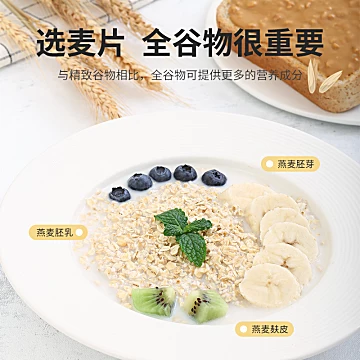 【免煮冲泡即食】型味逻辑纯燕麦片1100g[10元优惠券]-寻折猪