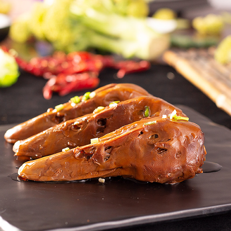 香辣鸭头熟食卤味小吃270克3个(热品库)
