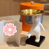 Light and luxurious set of key trays swing pieces into the door Xuanguan Shoe cabinet Desktop furnishing New house Home Decoration Goods Wedding Gifts