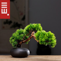 New Chinese style board room simulation of welcome guests Songbai Potted plant Xuanguan Living room Book room Tea Room Hotel Pine Flowers Art Pendulum