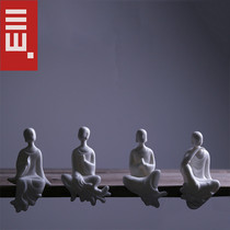 Defied White Porcelain Chinese Meditation Meditation Meditation Buddha Boutique Tea Favorite tea Trail Home Furnishing Personality Creative China Wind