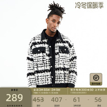 BONELESS weave the original color of the tannin cowboy splicing the jacket double-layer jacket autumn and winter coat male trend