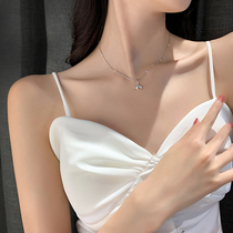 Korean fishtail necklace Female light luxury niche niche design sense clavicle chain ins simple non-fading pendant fashion