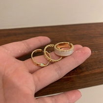 Korean ring female fashion personality niche design female sterling silver ring does not fade index finger opening adjustable light luxury