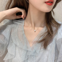 Small waist necklace female light luxury niche design sense brand sterling silver choker pendant temperament advanced fashion