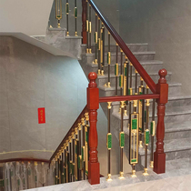 Stair handrail railing Rural self-built house villa home indoor light luxury aluminum art Chinese aluminum alloy column guardrail