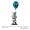 Silver Bear： Electroplated Blue Balloon