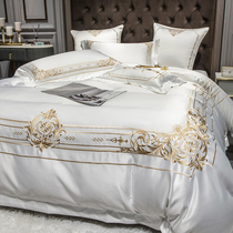 Big Cards Light Lavish Bed Four Sets European Style Extravaganza Upscale Quilt Cover Bed Linen Full Cotton Pure Cotton Nordic Wind Minimun Yogonne Satin