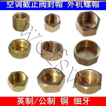 Four-point universal cap 1 inch copper tube cap special accessories 6-point plug cover air conditioning valve cap nut 2-point external Machine