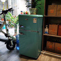 Chigao 118-litre retro refrigerator small American European net red home double-door refrigerated dormitory rental