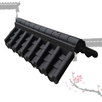 Wall tile One-piece double-sided wall tile thickened Chinese antique resin plastic Huipai horse head wall pressure top tile