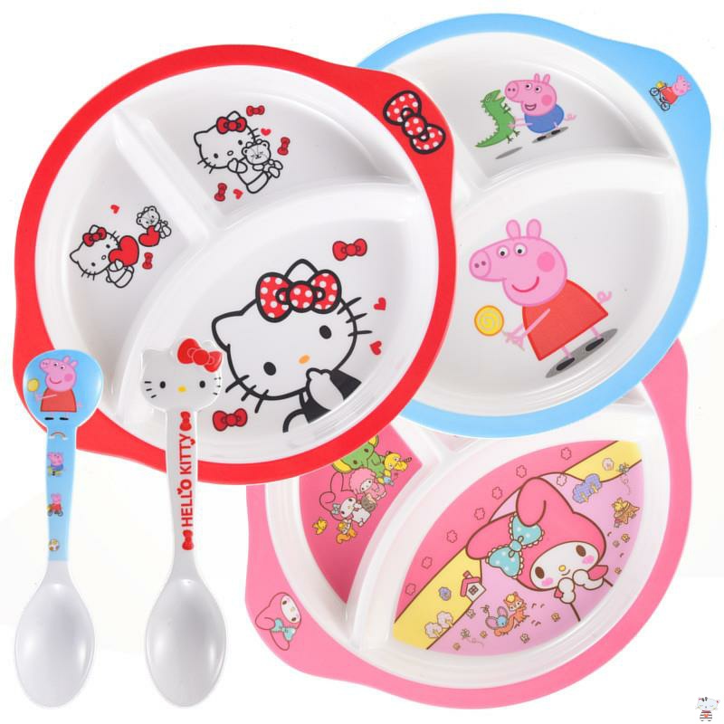 Fangci animated cartoon tableware kt cat baby 1 dish 10 inches from glaze suit melamine in infants