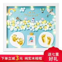 Baby hand and foot prints newborn children full moon baby 100-day-old souvenir photo frame fetal hair hand and foot prints permanent