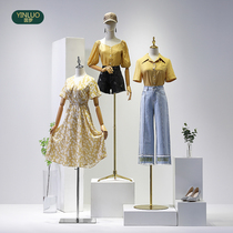 Clothing store model display stand wedding window props female half-body Korean womens table fake human body model shelf