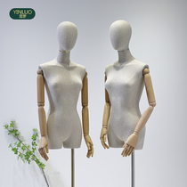 High-end clothing store model props female half-body Korean womens display frame dummy table full-body window model shelf