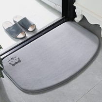Toilet floor mat bathroom entrance absorbent foot Mat toilet non-slip carpet doormat entrance mat toilet semi-circle