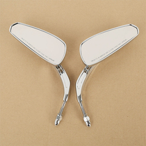 Suitable for Harley accessories modified rearview mirror 8mm thread universal reflector electroplating fireworks Retro Mirror