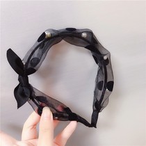 Fairy hairband thin edge super fairy hair ku girl headband net red 2020 new hair cave Japan and South Korea lace pearl