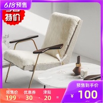 American Countryside Living-room Balcony Single Leisure Chair Sales department Commercial office Negotiations chair Jane about cloth Sofa Chair