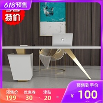 Office Desk Nordic Solid Wood Owner Table Postmodern Creative Design Desk Light Lavish Home Writing Work Desk