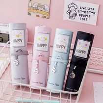 Pen bag minimalist creative roller pen bag canvas students with insert-pen bag boys large capacity pencil case primary school student female multifunction stationery bag tennis red pencil bag pencil pencil case