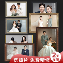 Wedding photo photo frame Enlarged Hanging Wall Wedding Shower 16 16 20 24 Inch Custom Print Rinse Make Photo Frame Swing Table