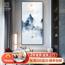 New Chinese Xuanguan Decorative Painting Vertical version Corridor Corridor Aisle End Hung Painting Country Painting Landscape Painting Tea Room Modern Mural Painting