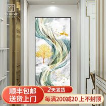 Minimalist modern Xuan Guan Decoration Painting Entrance Corridor Vertical Version Mural Painting Light Extravagant Abstract Staircase Aisle Crystal Porcelain Genre